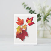 Botanische Illustration im Herbst Postkarte (Stehend Vorderseite)