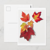 Botanische Illustration im Herbst Postkarte (Vorne/Hinten)