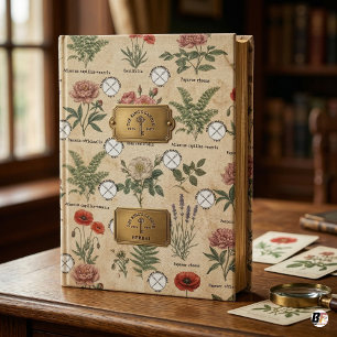 Botanische Illustration im Vintage-Stil mit latein Geschenkpapier