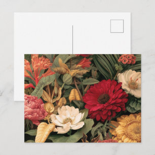 Botanische Illustration im Vintage-Stil Postkarte