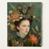 Botanische Illustration Lady and Blume Planer (Rückseite)