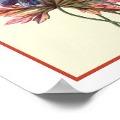 Botanische Illustration "Meadow Cranesbill" Poster (Ecke)