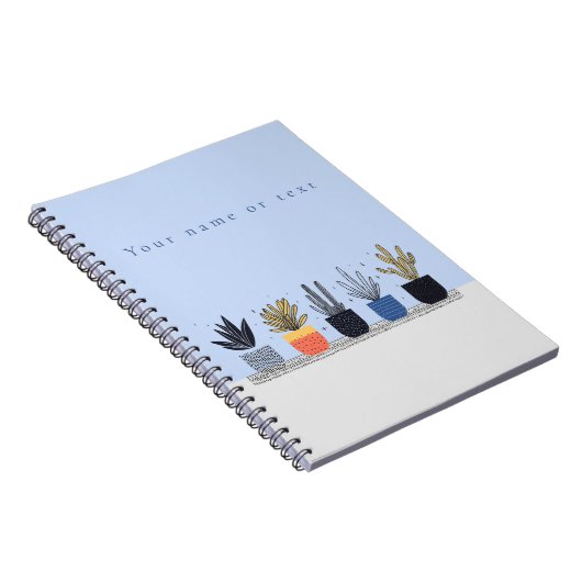 Botanische Illustration Moderne Pflanze Notizblock (Rechte Seite)