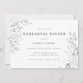 Botanische Illustration Probe Abendessen Einladung (Vorderseite)