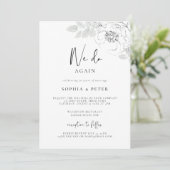 Botanische Illustration Vow Erneuerbare Einladung (Stehend Vorderseite)