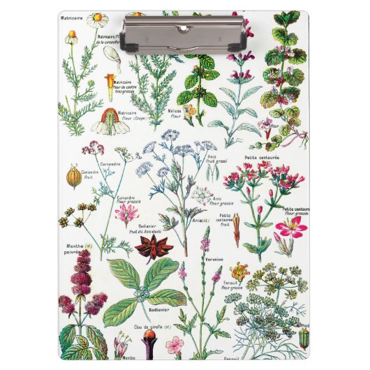 Botanische Illustrationen - Larousse Pflanzen Klemmbrett (Vorderseite)