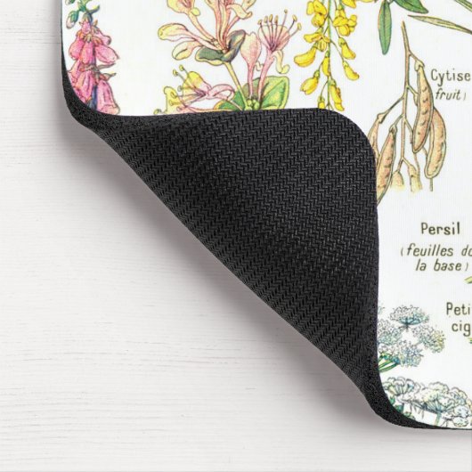 Botanische Illustrationen - Larousse Pflanzen Mousepad (Ecke)