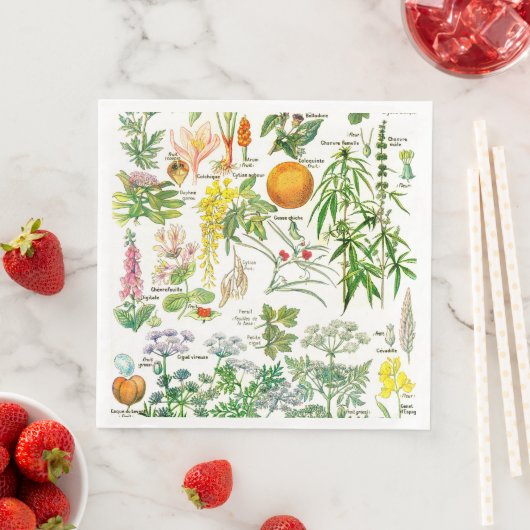 Botanische Illustrationen Serviette (Beispiel)