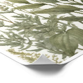 botanische Illustrationen verkomplizierte Muster Poster (Ecke)
