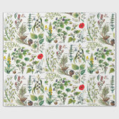Botanische Illustrations Geschenkpapier (Flach)
