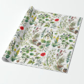 Botanische Illustrations Geschenkpapier (Ungerollt)