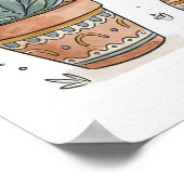 Botanische Illustrations-Kunst, Geschenk für Pflan Poster (Ecke)
