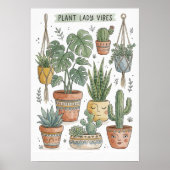Botanische Illustrations-Kunst, Geschenk für Pflan Poster (Vorne)