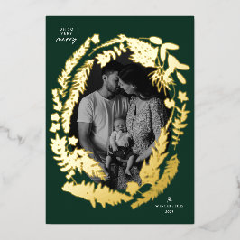 Botanische Impressionen Rahmen Weihnachtskiefer Folien Feiertagskarte