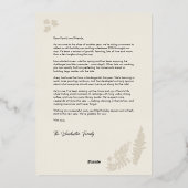 Botanische Impressionen Rahmen Weihnachtskiefer Folien Feiertagskarte (Rückseite)