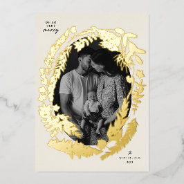 Botanische Impressionen - Weihnachten Folien Feiertagskarte