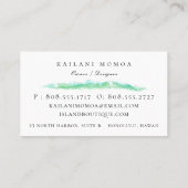 Botanische Insel-Ananas-Koralle Visitenkarte (Rückseite)