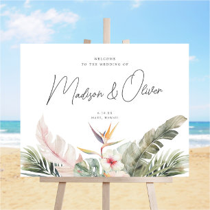 Botanische Insel Hochzeit - Begrüßungszeichen Poster