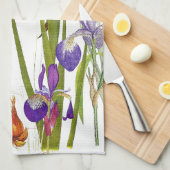 Botanische Iris Blumen Küchentücher (Viertel Falte)