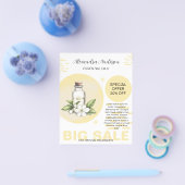 Botanische Jasmine Essential Oils Aquarell Flyer (Einzeln)