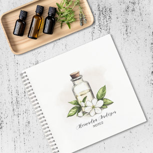 Botanische Jasmine Essential Oils Floral Wasserfar Notizblock