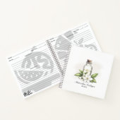 Botanische Jasmine Essential Oils Floral Wasserfar Notizblock (Innenseite)
