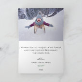 Botanische Joy-Folgekarte Foto Feiertagskarte (Innenseite)