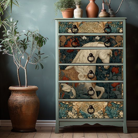 Botanische Jugendstil-Einheit Seidenpapier