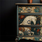 Botanische Jugendstil-Einheit Seidenpapier