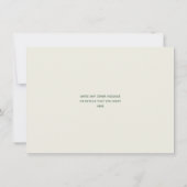 Botanische Jugendstil-hübsche Schrift Save The Date (Rückseite)