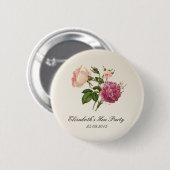 Botanische Junggeselinnen-Abschieds-mit Button (Vorne & Hinten)
