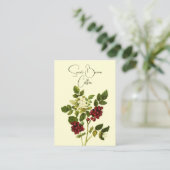 Botanische Kaffee Bean Stem Business Card Visitenkarte (Stehend Vorderseite)