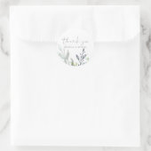 Botanische Kalligraphie Hochzeit Vielen Dank Runder Aufkleber (Tasche)