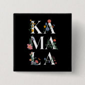 Botanische Kamala Harris - Abstimmung 2024 Floral  Button (Vorderseite)