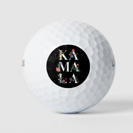 Botanische Kamala Harris - Abstimmung 2024 Floral Golfball (Vorderseite)