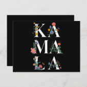 Botanische Kamala Harris - Abstimmung 2024 Floral  Postkarte (Vorne/Hinten)