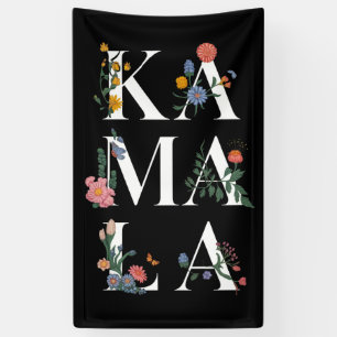 Botanische Kamala Harris Wahl 2024 Florale Wähleri Banner