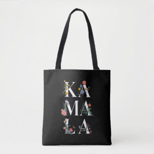 Botanische Kamala Harris Wahl 2024 Florale Wähleri Tasche