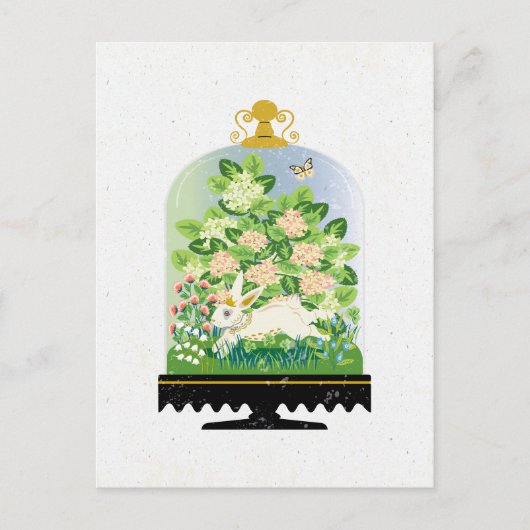Botanische Kaninchenecke 2 Postkarte (Vorderseite)