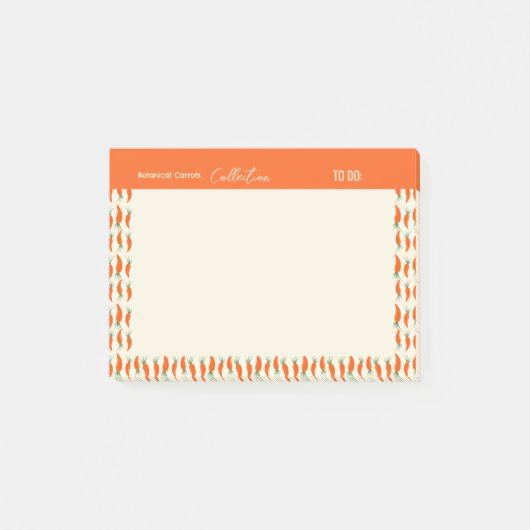 Botanische Karotten-Sammlung Post-it Klebezettel (Vorderseite)
