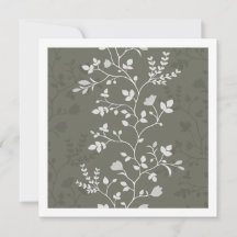 Botanische Karte mit minimalistischer Olive und si
