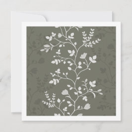 Botanische Karte mit minimalistischer Olive und si