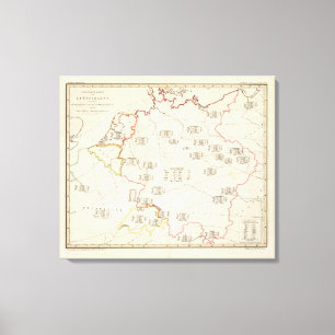 Botanische Karte von Deutschland Leinwanddruck