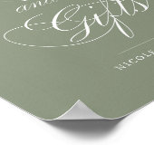 Botanische Karten und Geschenke für Hochzeiten Poster (Ecke)