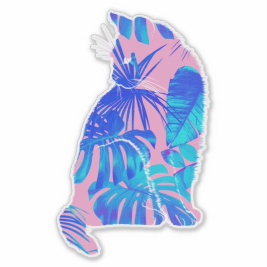 Botanische Katze Aufkleber (Vorderseite)