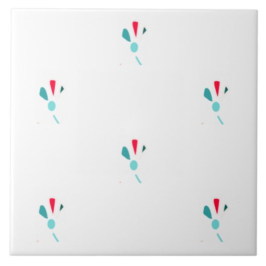 Botanische Keramik Tile Fliese (Vorderseite)