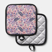 Botanische KI-Blumentöpfchen für moderne Küchen Topflappen (Vorderseite/Rückseite)