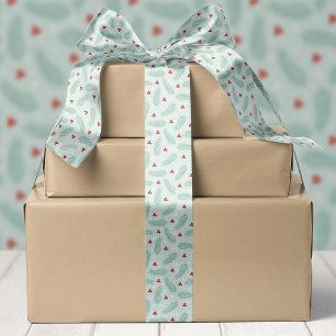 Botanische Kiefernnadeln und Berries Weihnachten Satinband