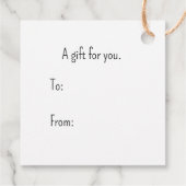 Botanische Kiefernzweig und Berries Holiday-Gesche Geschenkanhänger (Rückseite)