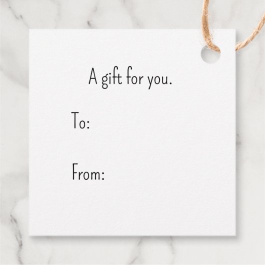 Botanische Kiefernzweig und Berries Holiday-Gesche Geschenkanhänger (Rückseite)